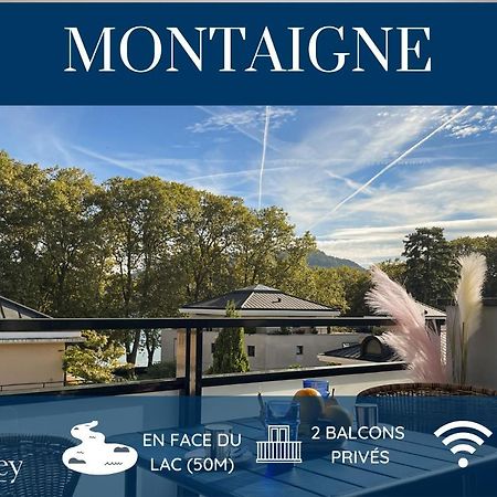 Homey Montaigne - New - A 1 Min A Pied Du Lac D'Annecy - 2 Balcons Prives - Appartement Avec 2 Chambres - Stationnement Gratuit Toute L'Annee Sauf En Ete - Juin A Aout Eksteriør bilde