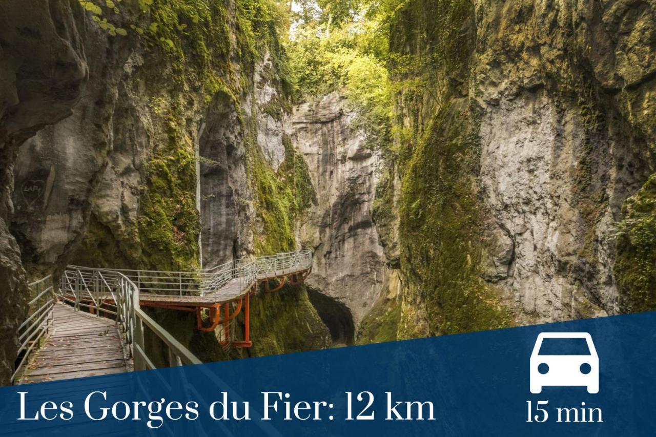 Homey Montaigne - New - A 1 Min A Pied Du Lac D'Annecy - 2 Balcons Prives - Appartement Avec 2 Chambres - Stationnement Gratuit Toute L'Annee Sauf En Ete - Juin A Aout Eksteriør bilde