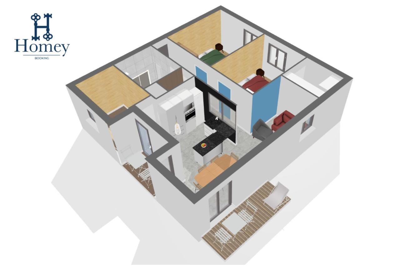 Homey Montaigne - New - A 1 Min A Pied Du Lac D'Annecy - 2 Balcons Prives - Appartement Avec 2 Chambres - Stationnement Gratuit Toute L'Annee Sauf En Ete - Juin A Aout Eksteriør bilde